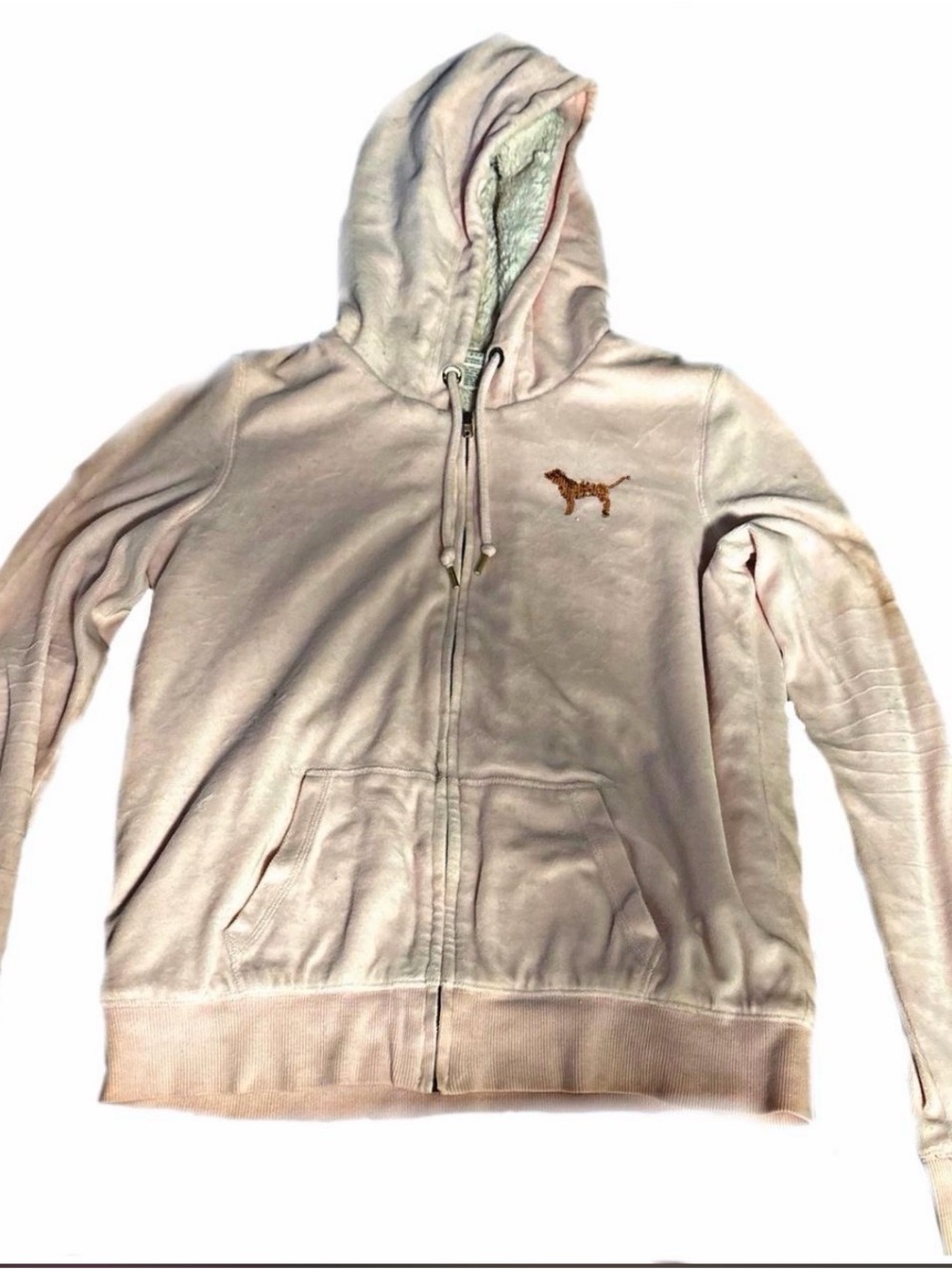 RARE Light Pink Zip Hoodie victoria secret